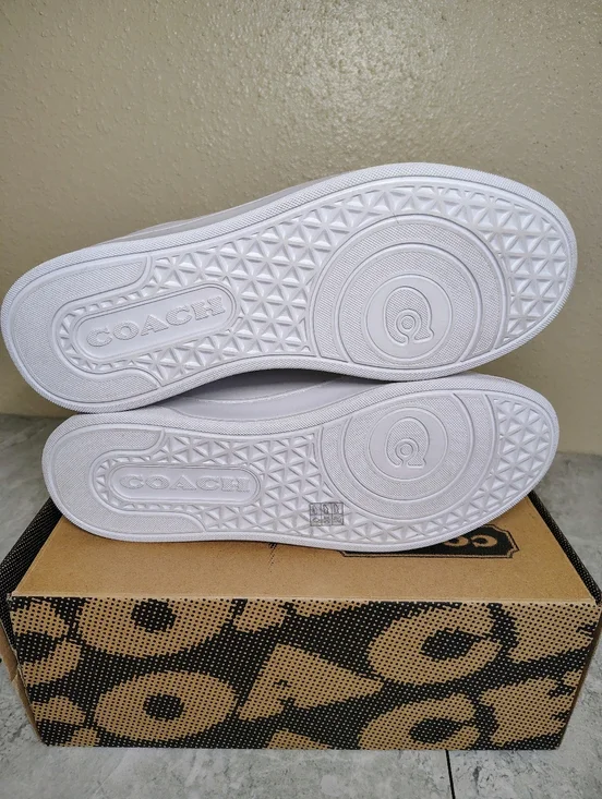 Coach White Leather Low Top Sneakers Women’s Size 9.5 NIB - Picture 14 of 14